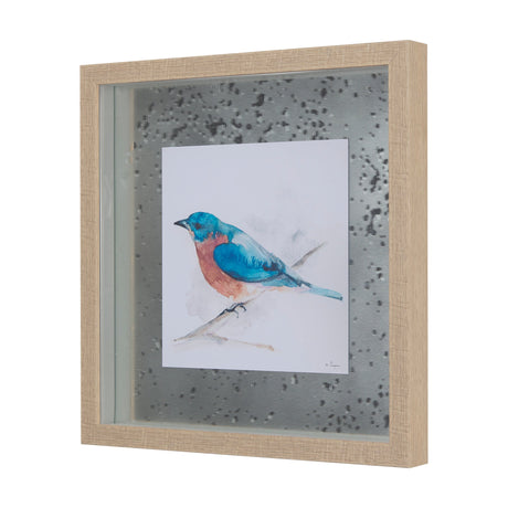 Eastern Blue V by Mercana Studio a Hand Embellished Textured Framed Art Print Matted under Glass by Mercana at Eve Furniture