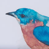 Eastern Blue V by Mercana Studio a Hand Embellished Textured Framed Art Print Matted under Glass by Mercana at Eve Furniture