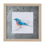 Eastern Blue V by Mercana Studio a Hand Embellished Textured Framed Art Print Matted under Glass by Mercana at Eve Furniture