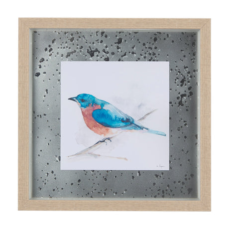 Eastern Blue V by Mercana Studio a Hand Embellished Textured Framed Art Print Matted under Glass by Mercana at Eve Furniture