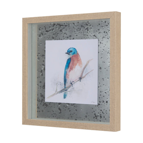 Eastern Blue VI by Mercana Studio a Hand Embellished Textured Framed Art Print Matted under Glass by Mercana at Eve Furniture