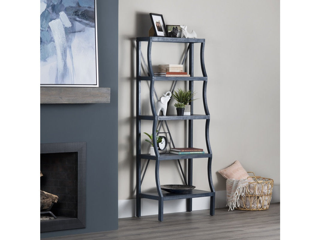 Eastline Blue Etagere by Crestview at Eve Furniture