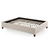 Eastman Oat Queen Platform Bed Base by Malouf at Eve Furniture