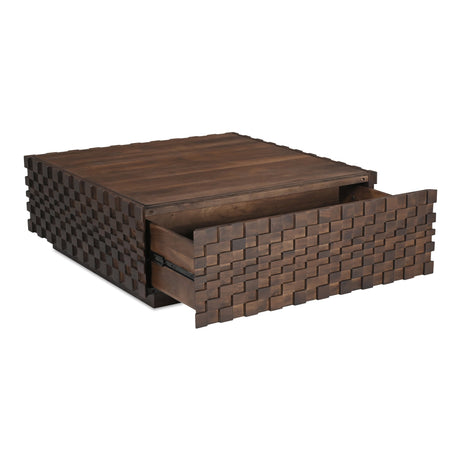 Easton Brown Storage Coffee Table by MOES at Eve Furniture