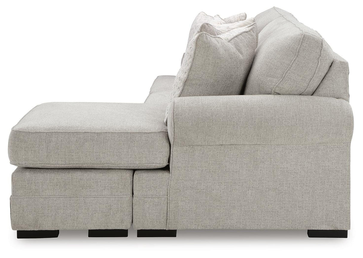 Eastonbridge Shadow Sofa Chaise and Ottoman by Ashley at Eve Furniture