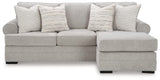 Eastonbridge Shadow Sofa Chaise and Ottoman by Ashley at Eve Furniture
