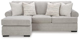 Eastonbridge Shadow Sofa Chaise and Ottoman by Ashley at Eve Furniture