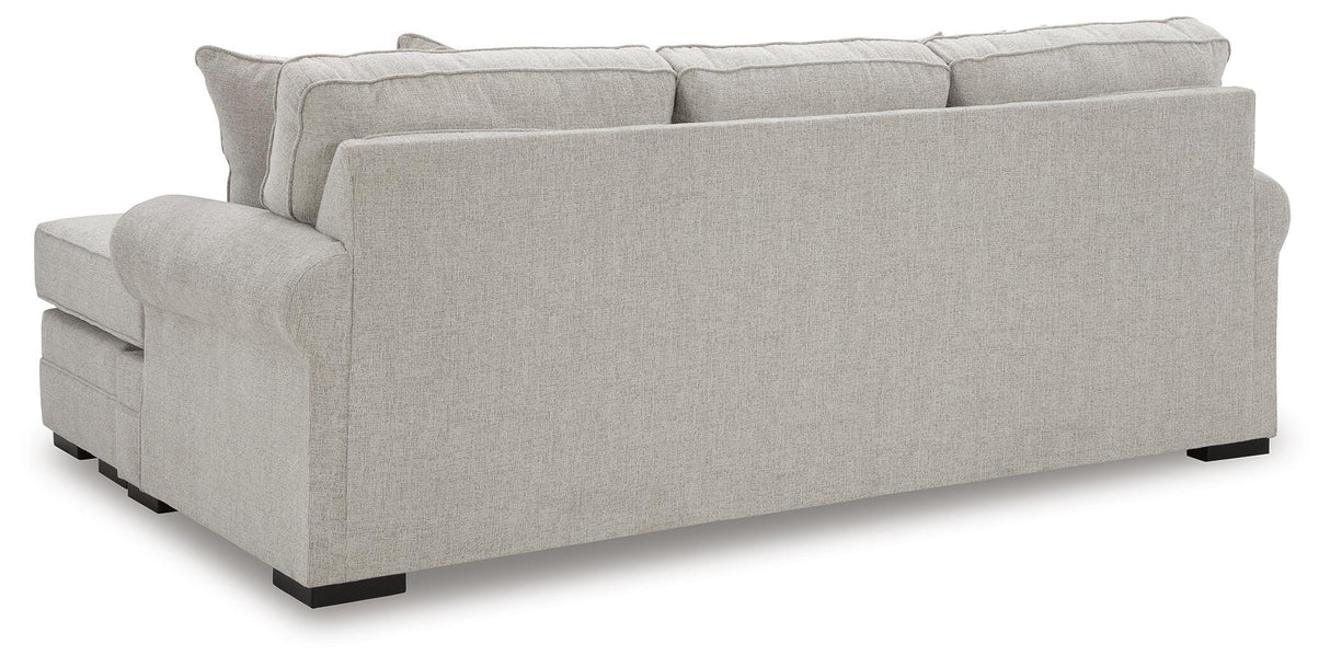 Eastonbridge Shadow Sofa Chaise and Ottoman by Ashley at Eve Furniture