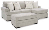 Eastonbridge Shadow Sofa Chaise and Ottoman by Ashley at Eve Furniture