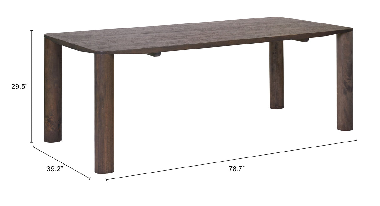 Eazy Espresso Dining Table by Zuomod at Eve Furniture