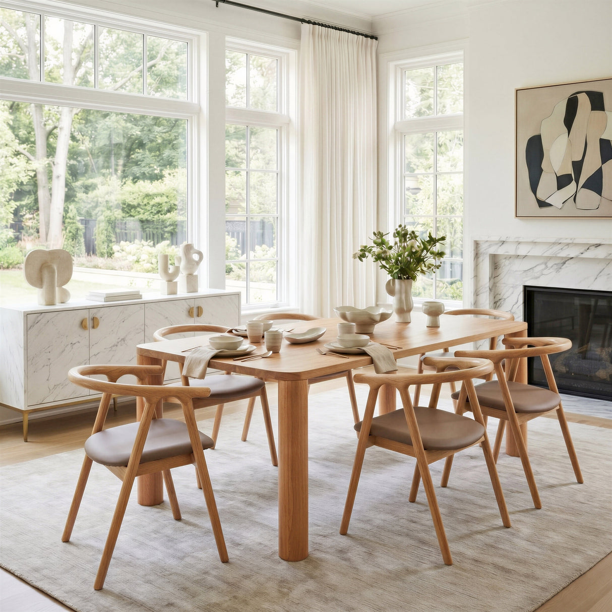 Eazy Natural Dining Table by Zuomod at Eve Furniture