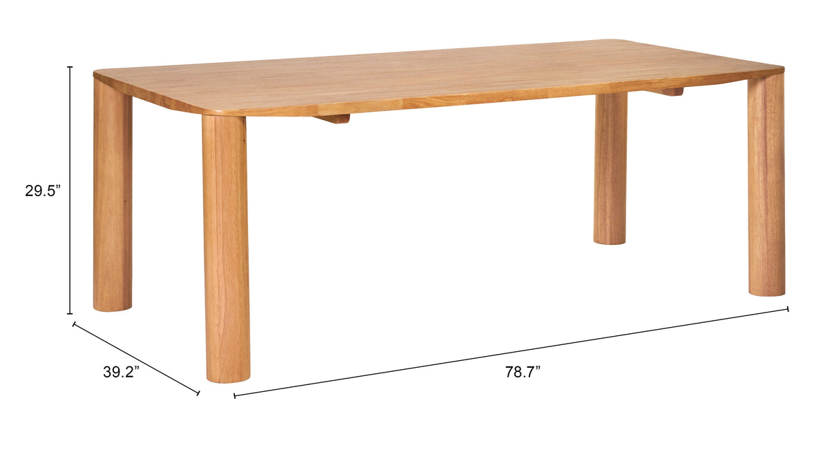 Eazy Natural Dining Table by Zuomod at Eve Furniture