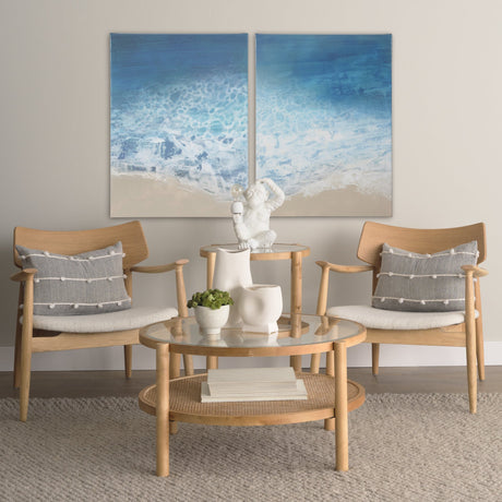 Ebb & Flow II by Victoria Borges a Hand Embellished Textured Canvas by Mercana at Eve Furniture