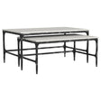Ebby White 2-Piece Genuine Marble Top Nesting Coffee Tables by Coaster at Eve Furniture