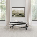 Ebby White 2-Piece Genuine Marble Top Nesting Coffee Tables by Coaster at Eve Furniture