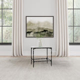 Ebby White Square Genuine Marble Top Metal End Table by Coaster at Eve Furniture