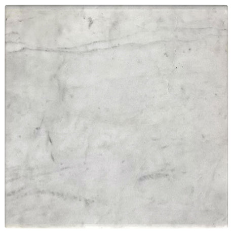 Ebby White Square Genuine Marble Top Metal End Table by Coaster at Eve Furniture