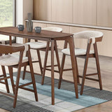 Ebikon Walnut 5-Piece Counter Height Table Set by Furniture of America at Eve Furniture