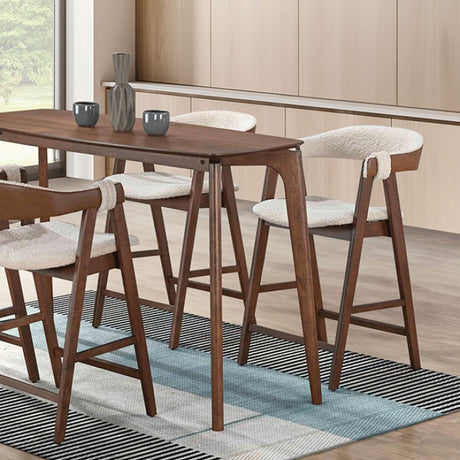 Ebikon Walnut 5-Piece Counter Height Table Set by Furniture of America at Eve Furniture