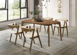 Ebikon Walnut 5-Piece Dining Room Set by Furniture of America at Eve Furniture