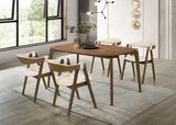 Ebikon Walnut 5-Piece Dining Room Set by Furniture of America at Eve Furniture