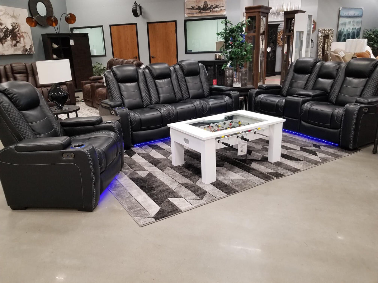 Party Time Midnight Power Reclining Living Room Set