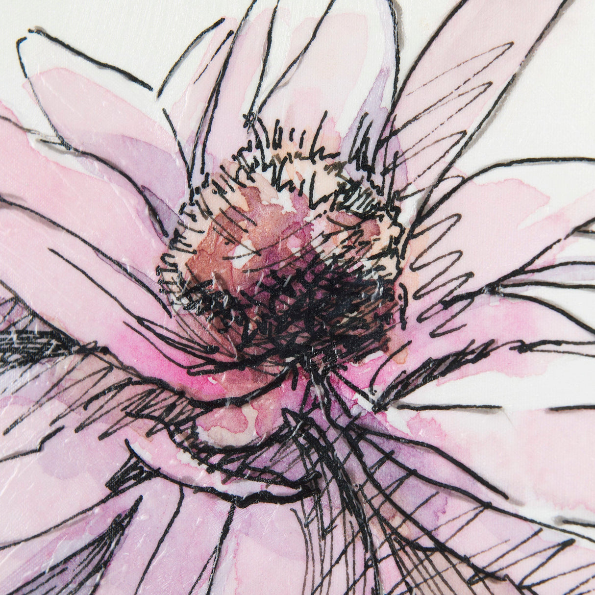 Echinacea I by Mercana Studio a Hand Embellished Textured Canvas by Mercana at Eve Furniture