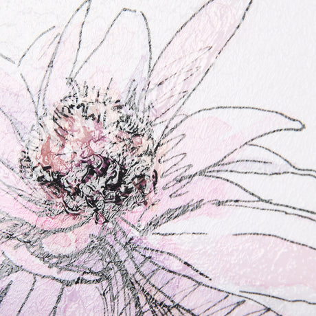 Echinacea I by Mercana Studio a Hand Embellished Textured Framed Art Print by Mercana at Eve Furniture