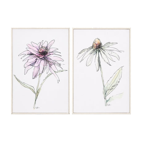 Echinacea I by Mercana Studio a Hand Embellished Textured Framed Art Print by Mercana at Eve Furniture