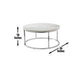 Echo 3-Piece Marble Top Set (Cocktail & 2 End Tables) by Steve Silver at Eve Furniture