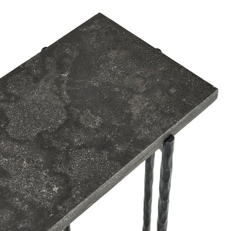 Echo Hammered Metal/Blue Stone 35 Console Table by Classic Home at Eve Furniture