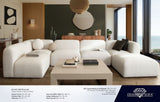 Echo Cream Fabric 4-Pc Reversible Sectional 105" x 70" by Diamond Sofa at Eve Furniture