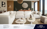 Echo Cream Fabric 4-Pc Reversible Sectional 105" x 70" by Diamond Sofa at Eve Furniture