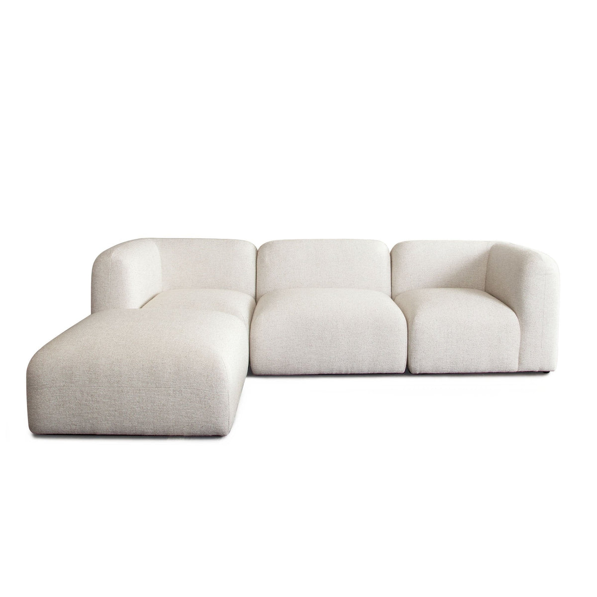 Echo Cream Fabric 4-Pc Reversible Sectional 105" x 70" by Diamond Sofa at Eve Furniture