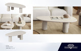 Echo Ivory Cement Coffee Table by Diamond Sofa at Eve Furniture