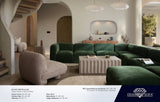 Echo Spruce Fabric 6-Pc Sectional 140" x 70" by Diamond Sofa at Eve Furniture