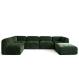 Echo Spruce Fabric 6-Pc Sectional 140" x 70" by Diamond Sofa at Eve Furniture