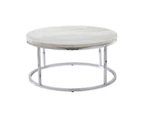 Echo White Marble Top Chairside End Table by Steve Silver at Eve Furniture