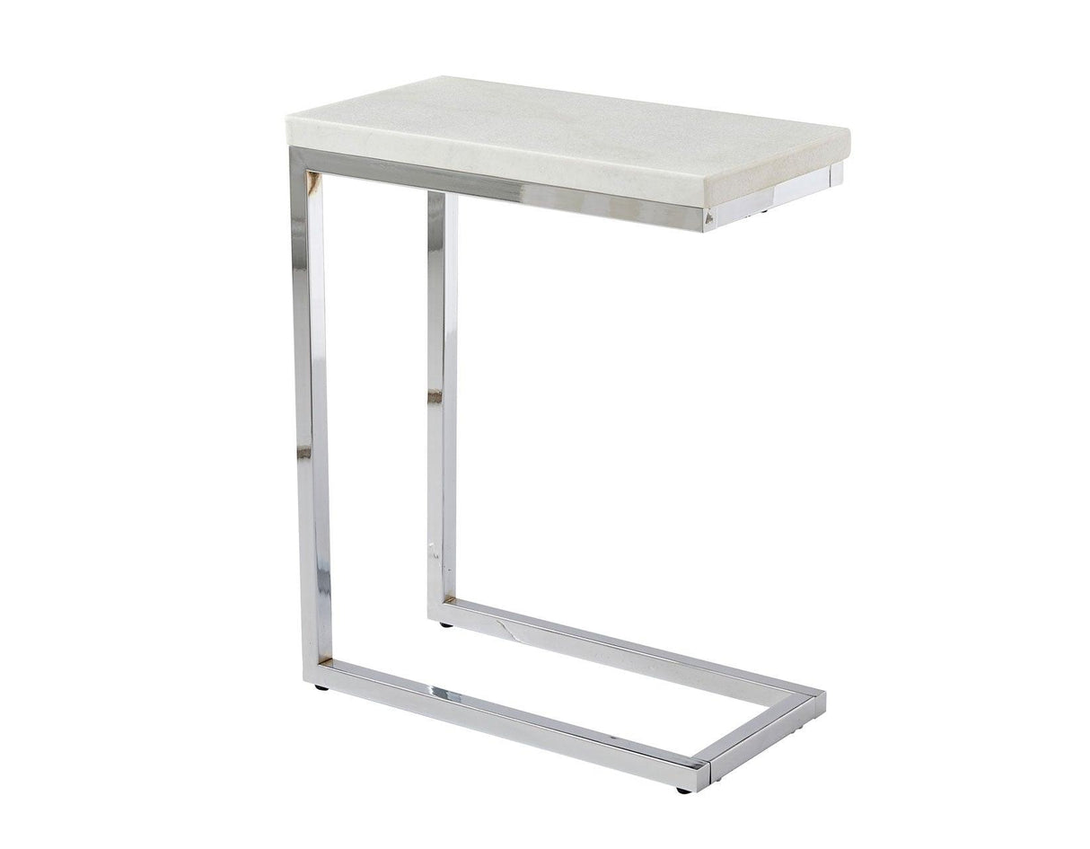 Echo White Marble Top Chairside End Table by Steve Silver at Eve Furniture