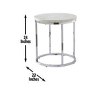 Echo 3-Piece Marble Top Set (Cocktail & 2 End Tables) by Steve Silver at Eve Furniture
