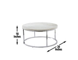 Echo 3-Piece Marble Top Set (Cocktail & 2 End Tables) by Steve Silver at Eve Furniture