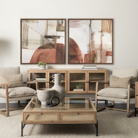 Echoes in Balance I by Mercana Studio Hand-Embellished Textured Framed Canvas Artwork by Mercana at Eve Furniture