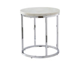 Echo White Marble Top Chairside End Table by Steve Silver at Eve Furniture