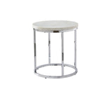 Echo White Marble Top Chairside End Table by Steve Silver at Eve Furniture