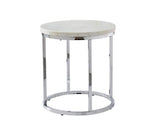 Echo White Marble Top Chairside End Table by Steve Silver at Eve Furniture