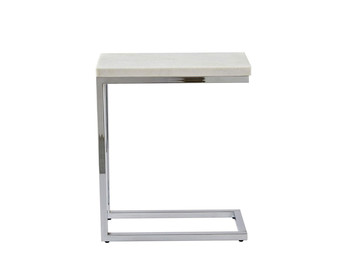 Echo White Marble Top Chairside End Table by Steve Silver at Eve Furniture