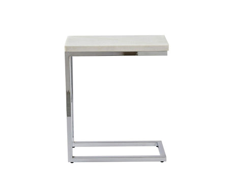 Echo White Marble Top Chairside End Table by Steve Silver at Eve Furniture