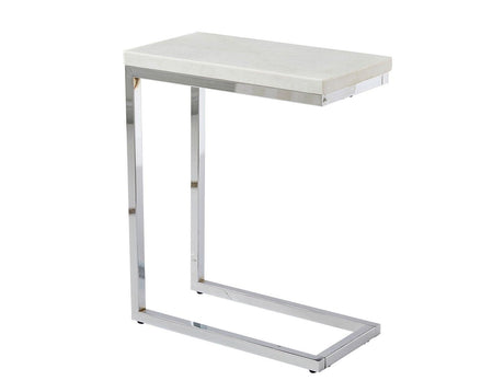 Echo White Marble Top Chairside End Table by Steve Silver at Eve Furniture