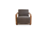 Eckersley Cool Brown Leather Lounge Chair by Moe's Home at Eve Furniture