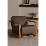 Eckersley Cool Brown Leather Lounge Chair by Moe's Home at Eve Furniture